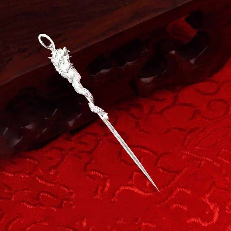 【大优惠】香港银色盘龙摆件吉祥大气高格调便携桌面摆件耳勺,家居饰品,桌面摆件,淘宝优惠券,粉丝福利购,淘宝优惠卷