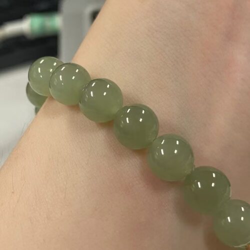 天然和田玉手串女款青白玉手链