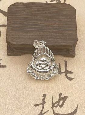 银色火焰佛项链保平安