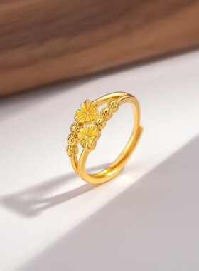 时尚双心可调爱心女戒