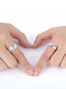 锌合金戒指白铜镀情侣手