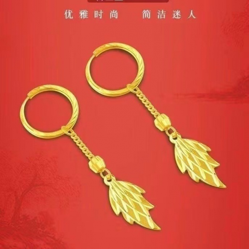 越南沙金耳环女铜合耳钉爆款时尚耳饰仿金首饰耳坠女直播送人礼品