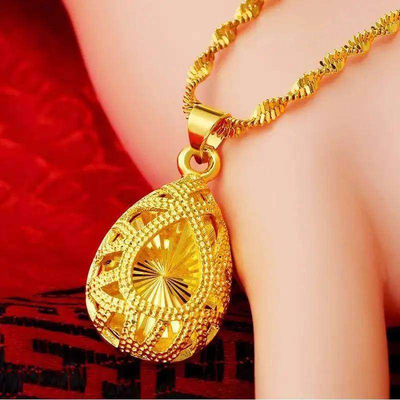 镂空水滴金色链女女锁骨吊坠铜合金项链女士饰品礼物吊坠金色,饰品/流行首饰/时尚饰品新,项坠/吊坠,淘宝优惠券,粉丝福利购,淘宝优惠卷