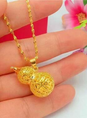 金色葫芦水波链民族风福禄项链