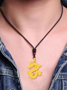 飞龙在天金色龙吊坠34