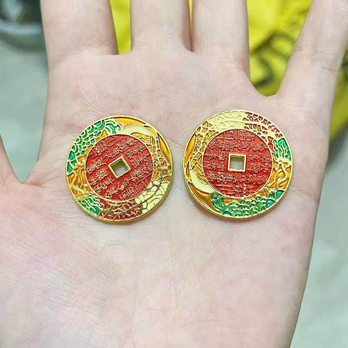 新款时尚烧蓝山鬼花钱币工艺品珐琅彩山鬼工艺品山