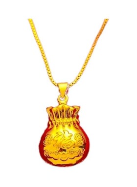 越南沙金福袋吊坠项链