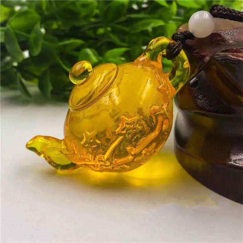 件茶壶节日礼物黄饰品壶非金属把婚庆招财玻璃送把朋友手把黄色,饰品/流行首饰/时尚饰品新,其它首饰,淘宝优惠券,粉丝福利购,淘宝优惠卷