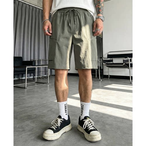 谁穿谁帅！冰丝速干工装短裤男 夏季薄款宽松多口袋运动五分裤