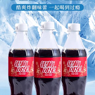 银梅可乐80 本草精华解辣解腻禹州特产口乐饮料 90童年汽水胶瓶装