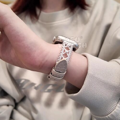 蕾丝鳄鱼纹|iWatchS11苹果表带