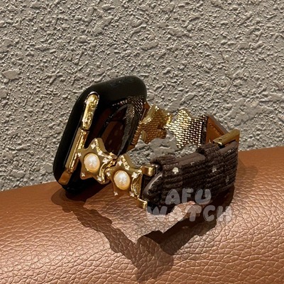 【星星灯芯绒】适用苹果s11表带