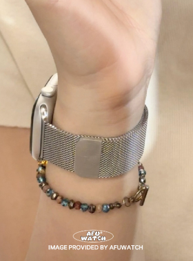 【双磁吸米兰】适用于iwatchS11/10苹果表带新款百搭SE金属强磁吸