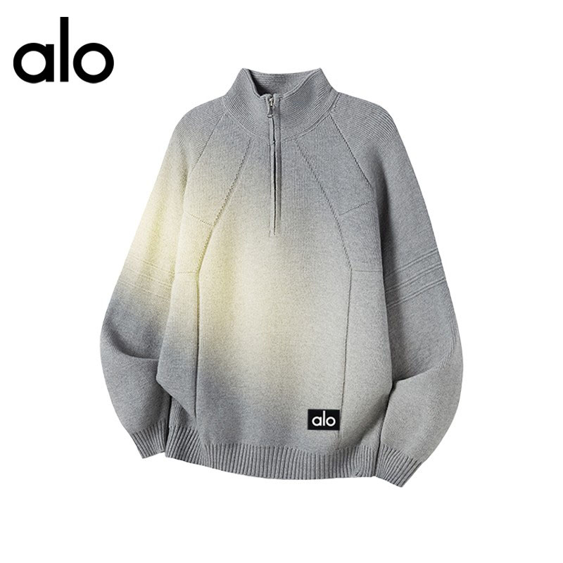 官方奥特莱斯】品牌折扣美式立领针织衫男秋冬季情侣毛衣外套男款