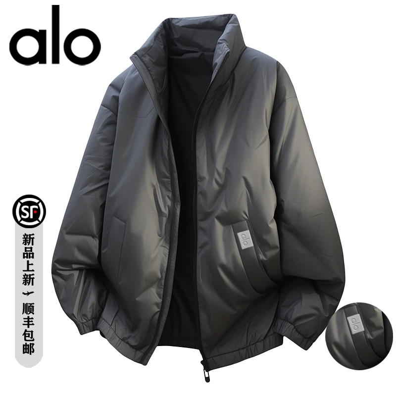 官方奥特莱斯】品牌折扣 美式宽松纯色棉衣男款立领冬季大码棉服