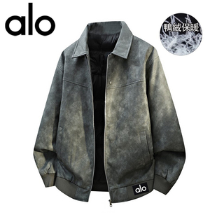 官方奥特莱斯品牌折扣 冬季羽绒服百搭皮衣痞帅外套男款