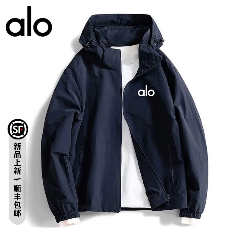 官方奥特莱斯】 alo潮牌轻薄防风男士运动夹克春秋户外防水夹克