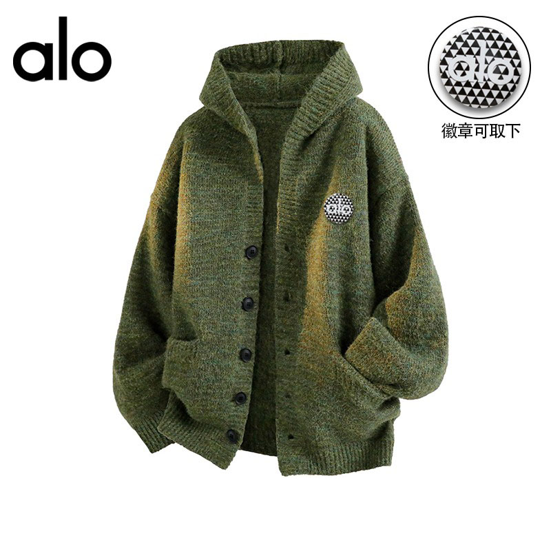 官方奥特莱斯】品牌折扣 情侣开衫毛衣男女款秋冬季休闲针织外套