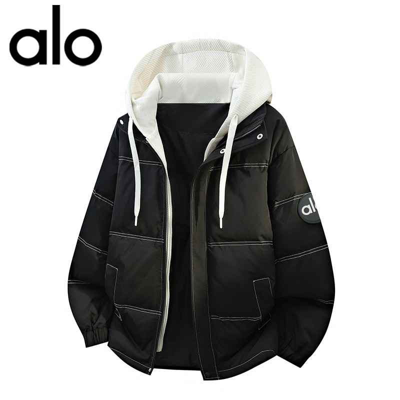 官方奥特莱斯】品牌折扣 冬季假两件连帽棉服保暖加厚工装棉衣男