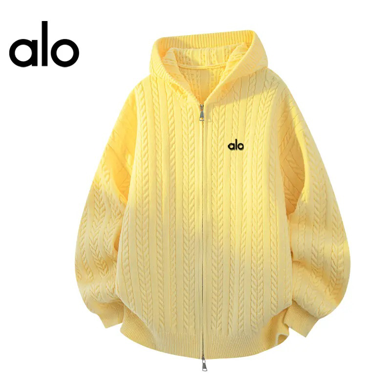 官方奥特莱斯】品牌折扣痞帅慵懒风提花开衫连帽休闲卫衣男女外套