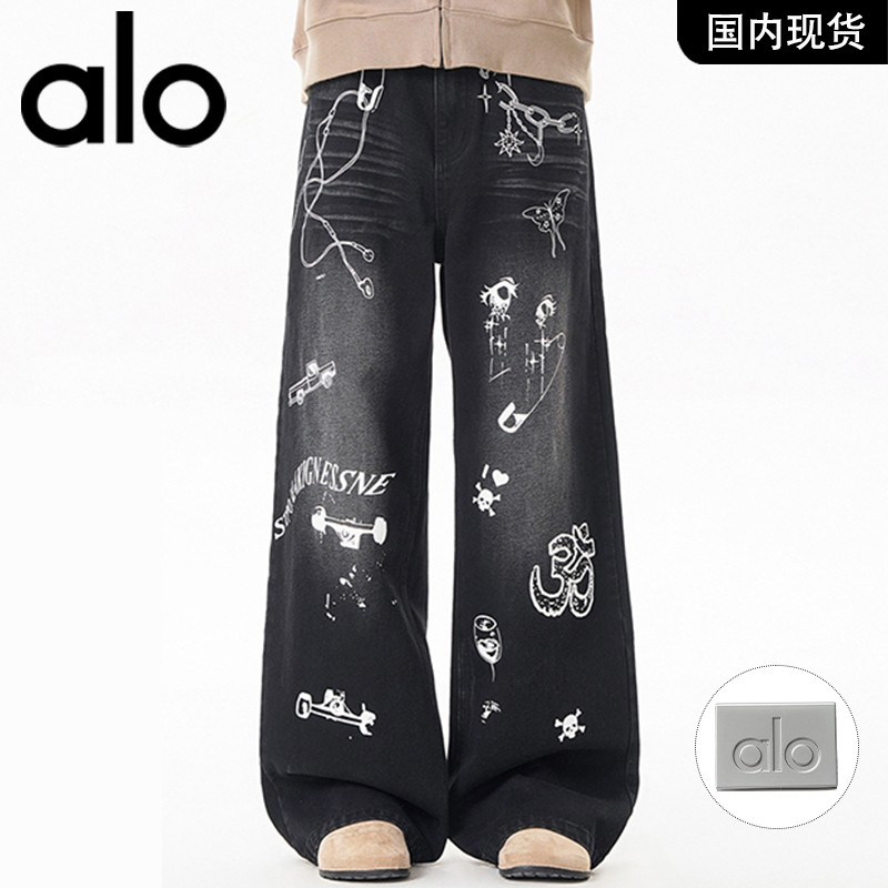 官方奥特莱斯品牌折扣 2026春季新款潮流时尚图案重磅男牛仔裤,男装,大码上装,淘宝优惠券,粉丝福利购,淘宝优惠卷