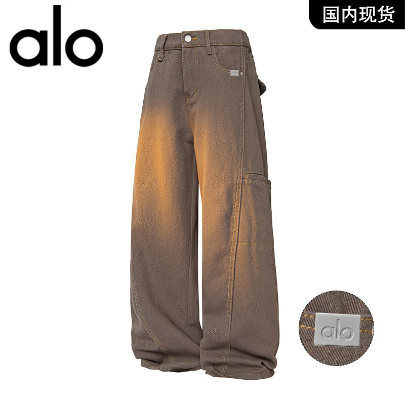 官方奥特莱斯品牌折扣 2026春季美式复古牛仔裤男款拼接阔腿裤