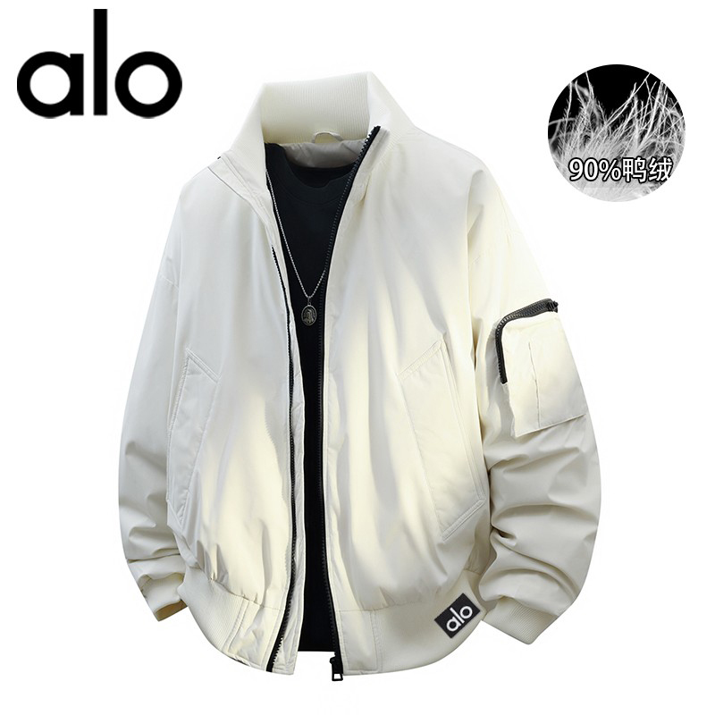 官方奥特莱斯】品牌折扣 冬季轻薄保暖立领羽绒服男休闲夹克外套