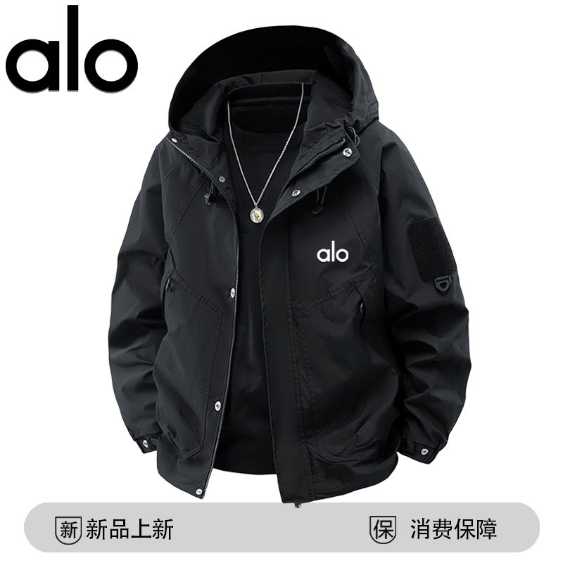 官方奥特莱斯品牌折扣秋季新款运动休闲风大口袋连帽夹克外套男