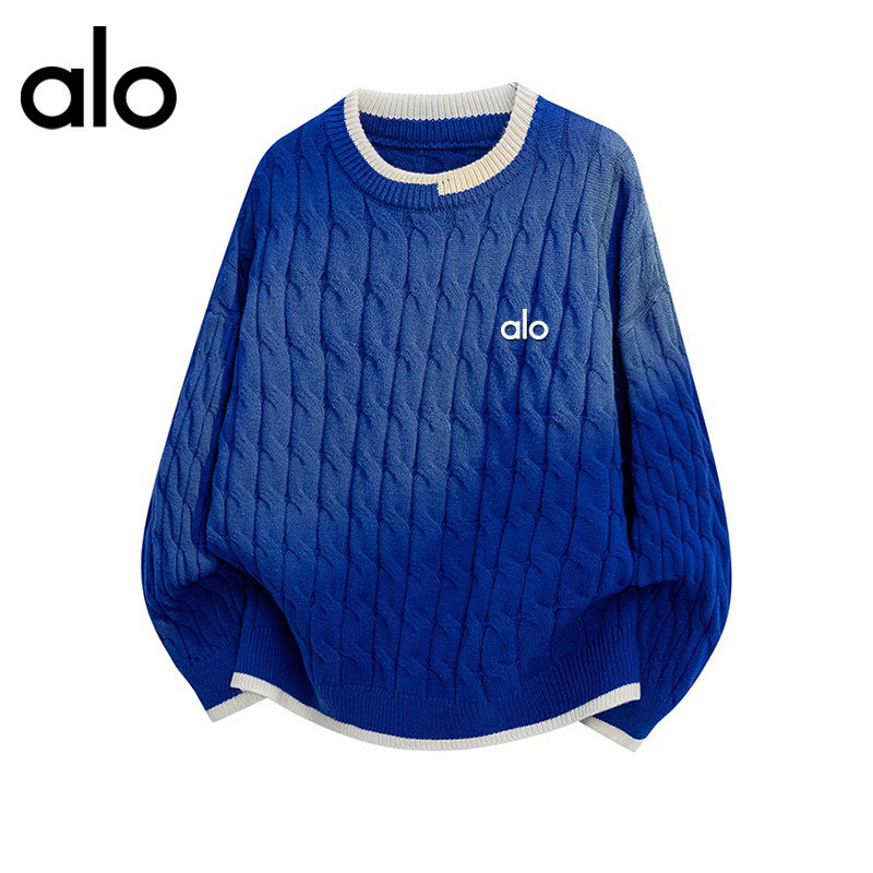 官方奥特莱斯】品牌折扣 情侣秋季针织打底衫高级感提花男女毛衣