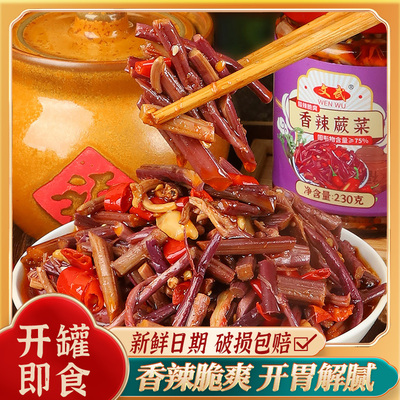正宗香辣蕨菜特产下饭菜瓶装酱菜腌制开胃新鲜小菜官方咸菜大全