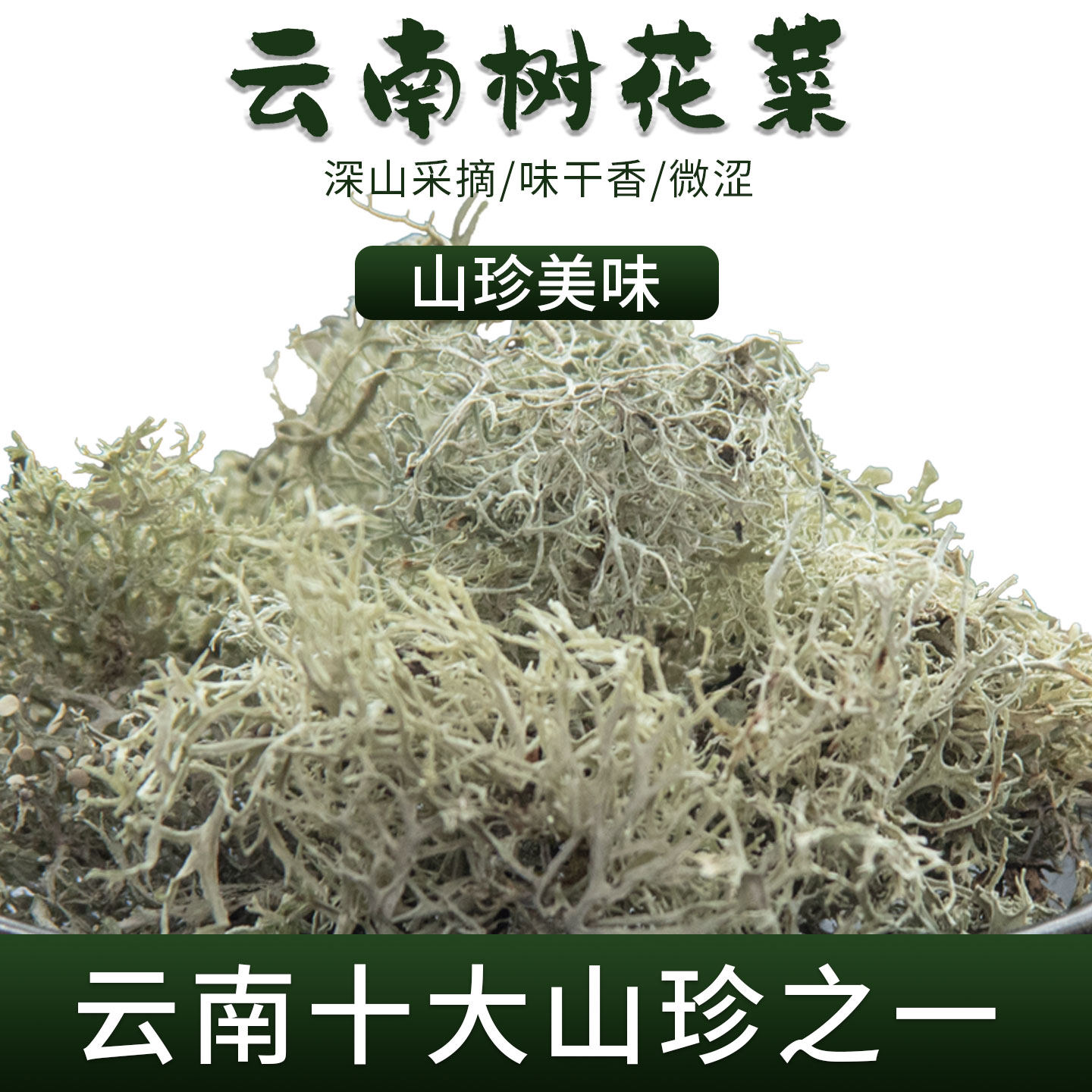 云南特色树花菜可食用特产深山采摘凉拌菜山珍干货500克包邮
