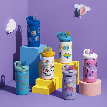 现货美国camelbak驼峰欧阳娜娜同款儿童吸管杯不锈钢保温杯水杯