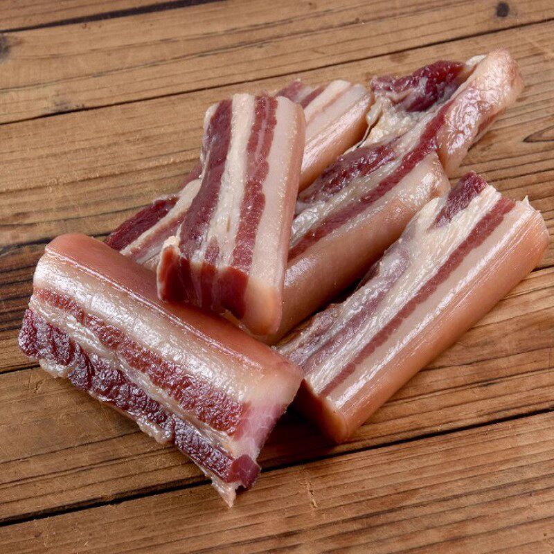 500g江西猪肉五花腊肉日晒咸肉香风干土腊味天然农家自制腌肉原味