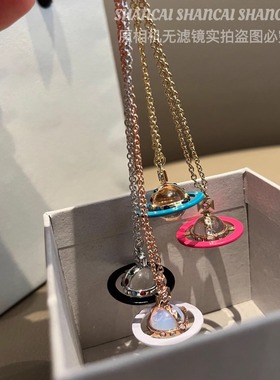 SHANCAI |纯欲限定orb立体土星项链叠戴锁骨链choker