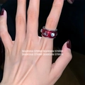 King's Ring Silver Red
