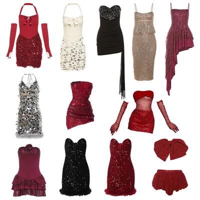 EASTWIND法式氛围感亮片连衣裙