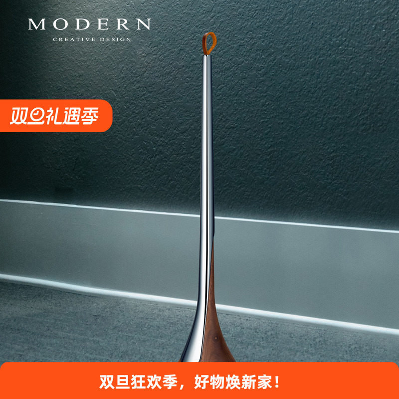 胡桃木自立式鞋拔子长柄家用玄关