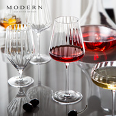 摩登MODERN轻奢高颜红酒杯套装 家用水晶高脚葡萄酒啤酒杯鸡尾酒杯