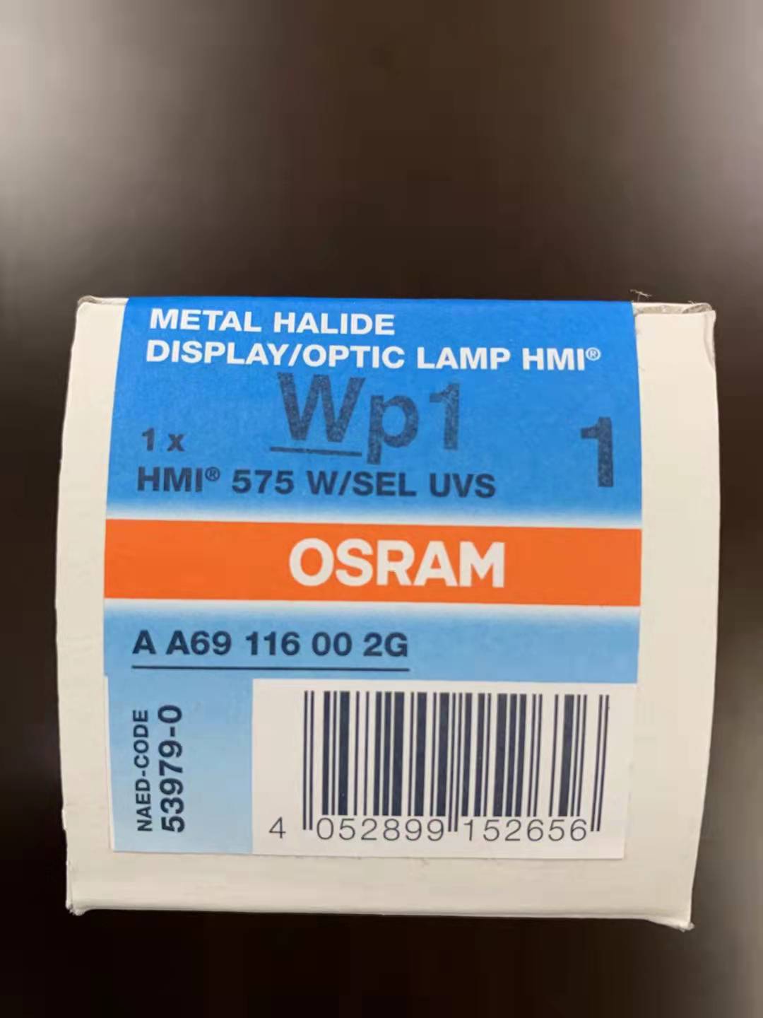 全新OSRAM欧司朗HMI 575W/SEL UVS气体灯G22影视摄像灯热启动金卤