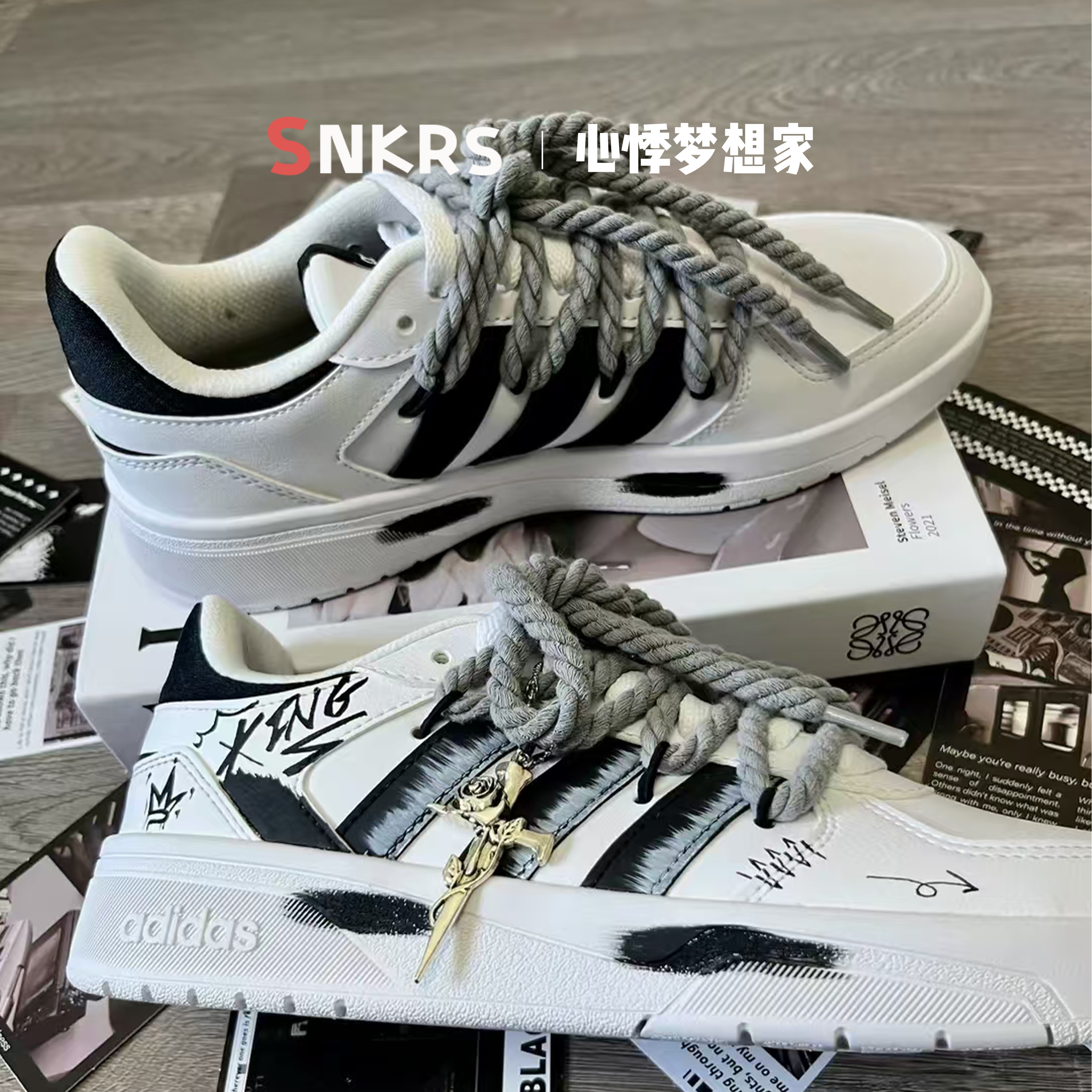 正品定制球鞋 Adidas Neo Courtbeat 大主宰潮流涂鸦校园风板鞋,运动鞋new,板鞋,淘宝优惠券,粉丝福利购,淘宝优惠卷