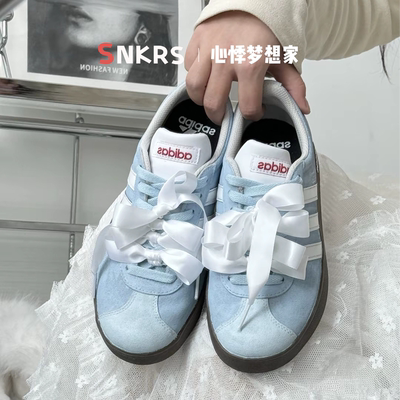 【定制球鞋】adidas neo VL Court 2.0海盐冰蓝 芭蕾 白蓝 HQ1802