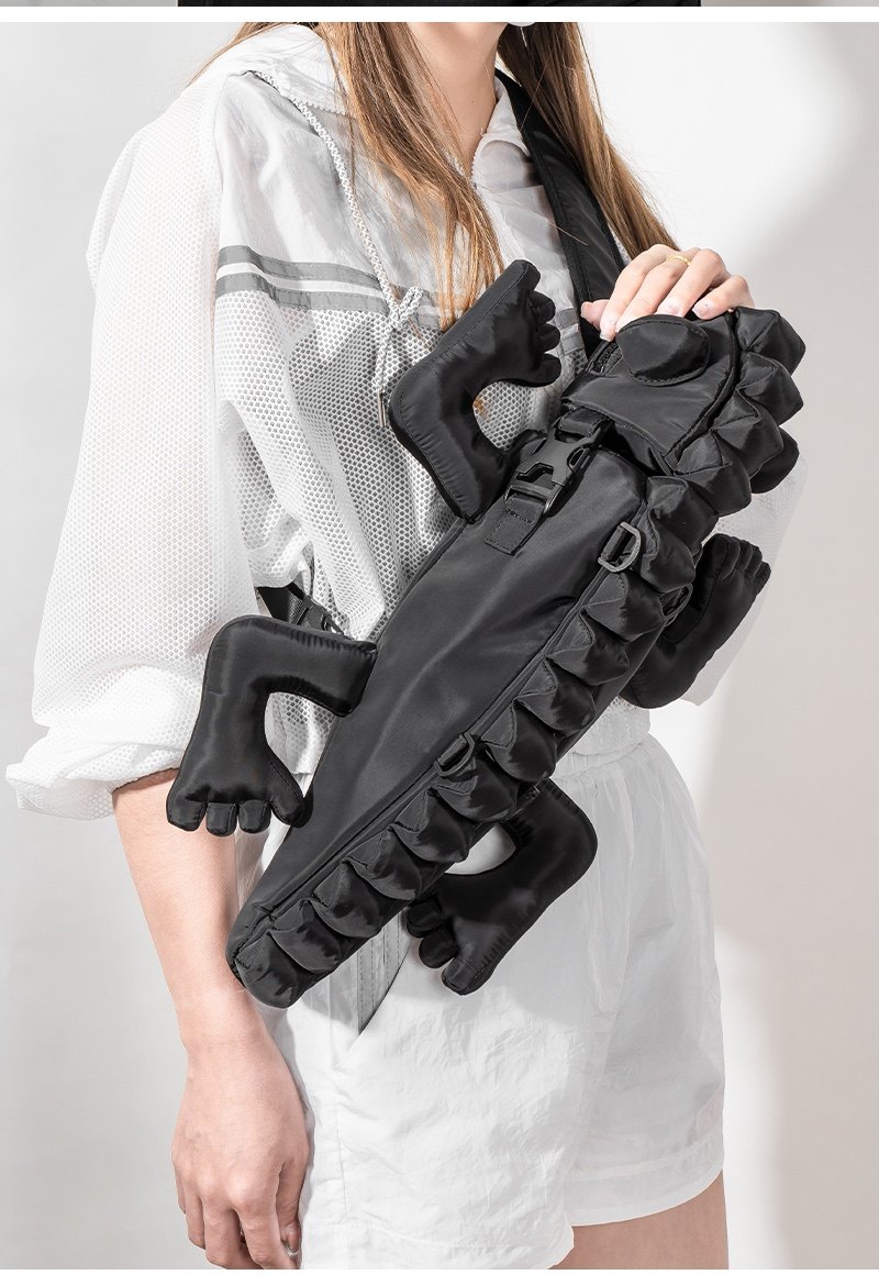 潮牌多功能蜥蜴包创意动漫双肩包男儿童动物背包女小众设计斜挎包,箱包皮具/热销女包/男包,通用款女包,淘宝优惠券,粉丝福利购,淘宝优惠卷