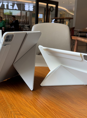 适用于k折带壳子苹果ipadair6专用保护套2024pro11磁吸双面夹mini7新款平板10.2代5代搭扣13超薄4防摔包边防
