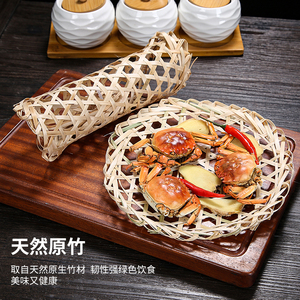 圆形篦子砂锅竹网餐垫防粘锅竹笪