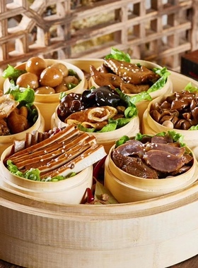 重庆火锅卤肉拼盘竹制迷你小号蒸笼万州羊肉格格891011cm蒸屉商用