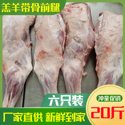 羔羊带骨前腿 新鲜冷冻生羊腿 烧烤羊肉腿20斤 内蒙古羔羊腿 包邮