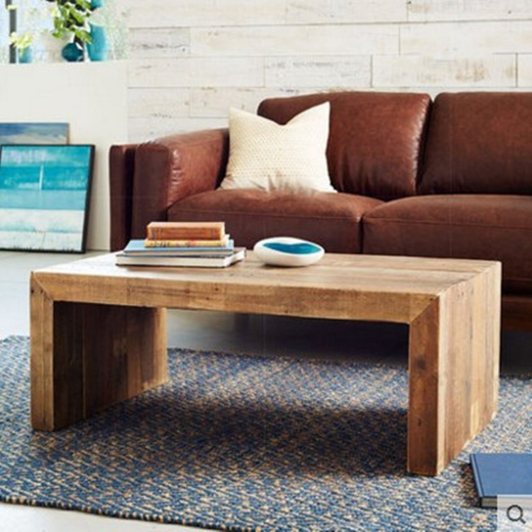 简约现代风全实木沙发茶台小桌子