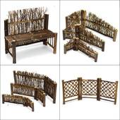 紫竹制小篱笆日式 料理刺身装 饰拍照道具茶道摆件迷你屏风围栏复古