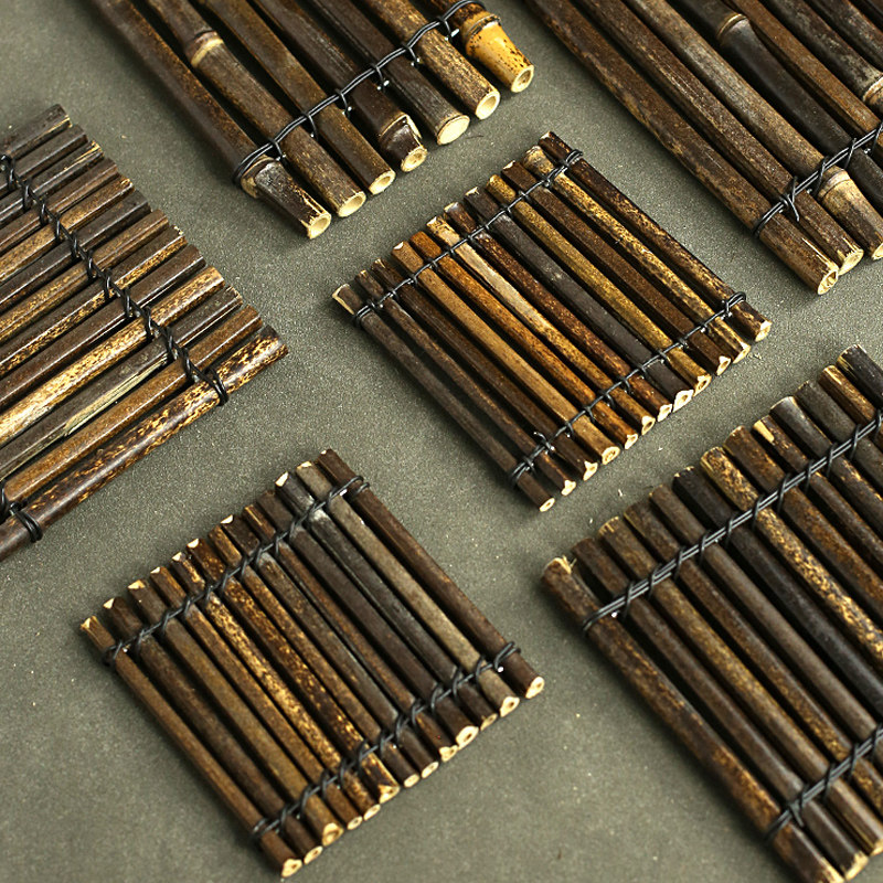 紫竹排杯垫茶盘垫小排长竹排烤肉垫子海鲜装饰竹排刺身盘隔热竹垫,特色手工艺,竹编/竹雕,淘宝优惠券,粉丝福利购,淘宝优惠卷