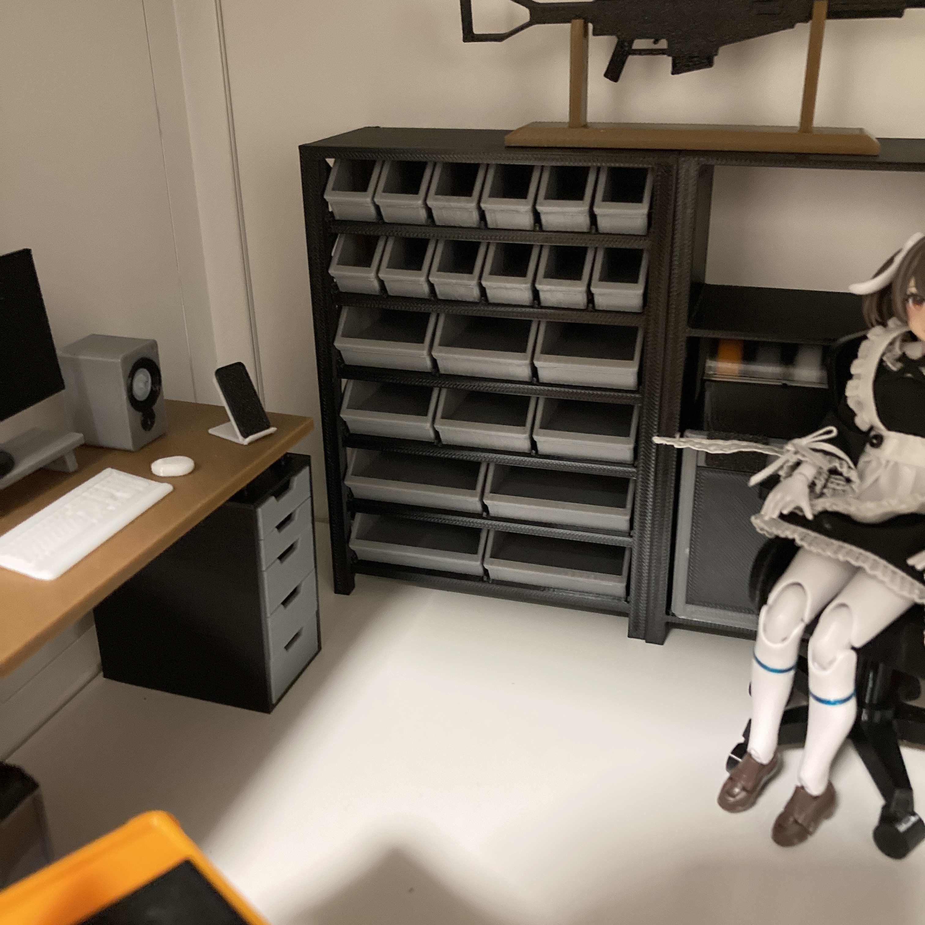 收纳货架机娘娃娃figma12分微缩模型寿屋女神装置兵人场景道具